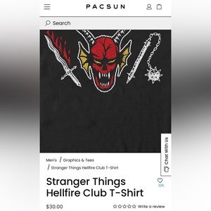 Stranger Things Hellfire Club Shirt